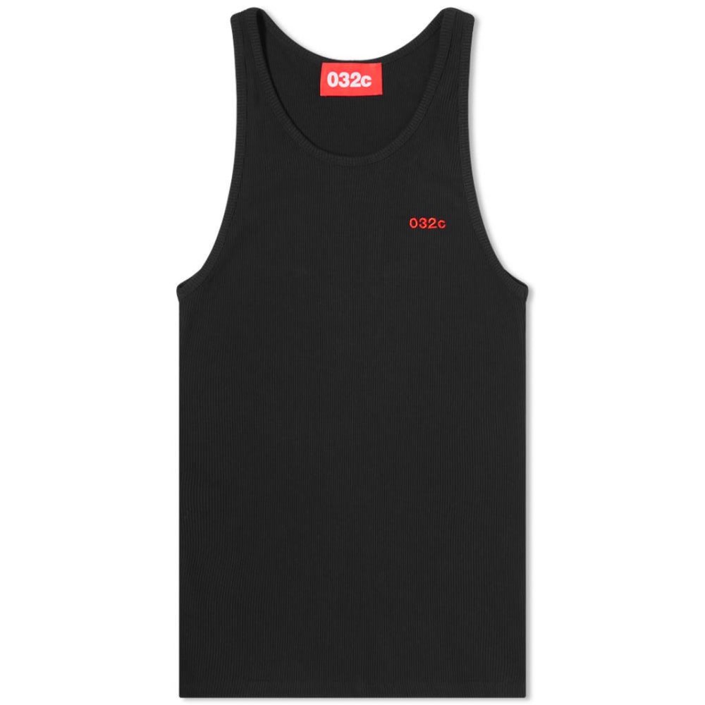 NWT O32C  Black Rib Tank Top Sz L Organic Cotton